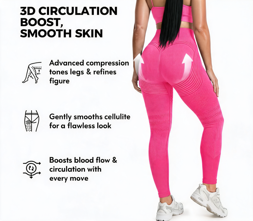 3D Circulation Boost High-Waist Anti-Cellulite Yoga Leggings