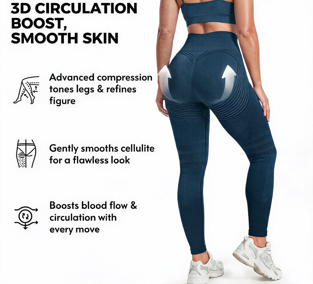 3D Circulation Boost High-Waist Anti-Cellulite Yoga Leggings