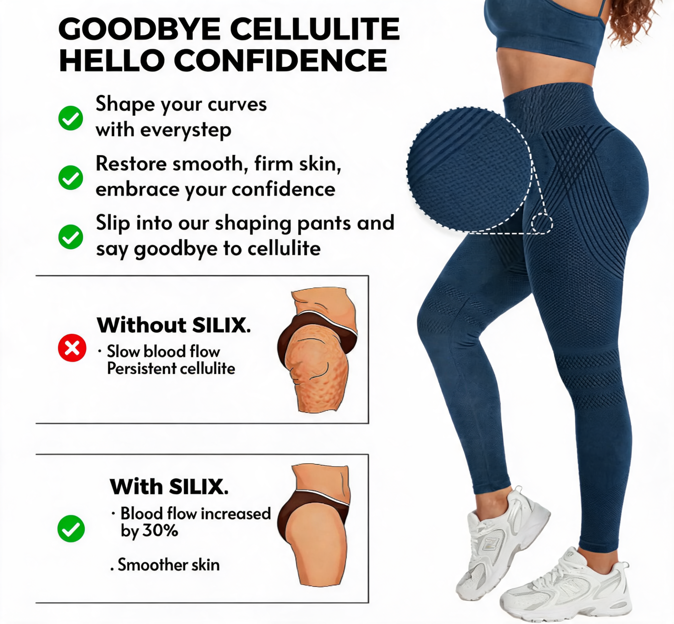 3D Circulation Boost High-Waist Anti-Cellulite Yoga Leggings