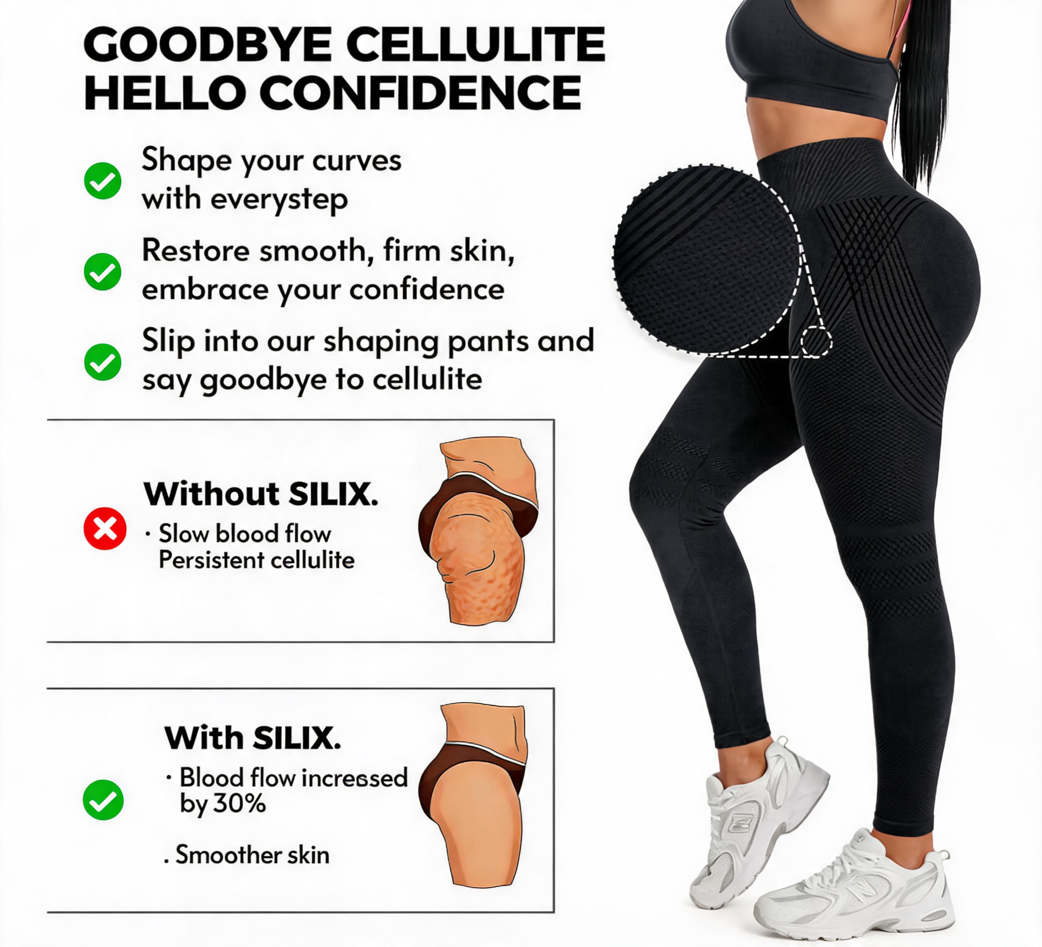 3D Circulation Boost High-Waist Anti-Cellulite Yoga Leggings