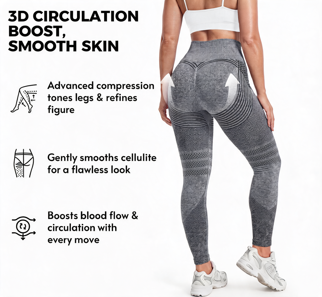 3D Circulation Boost High-Waist Anti-Cellulite Yoga Leggings