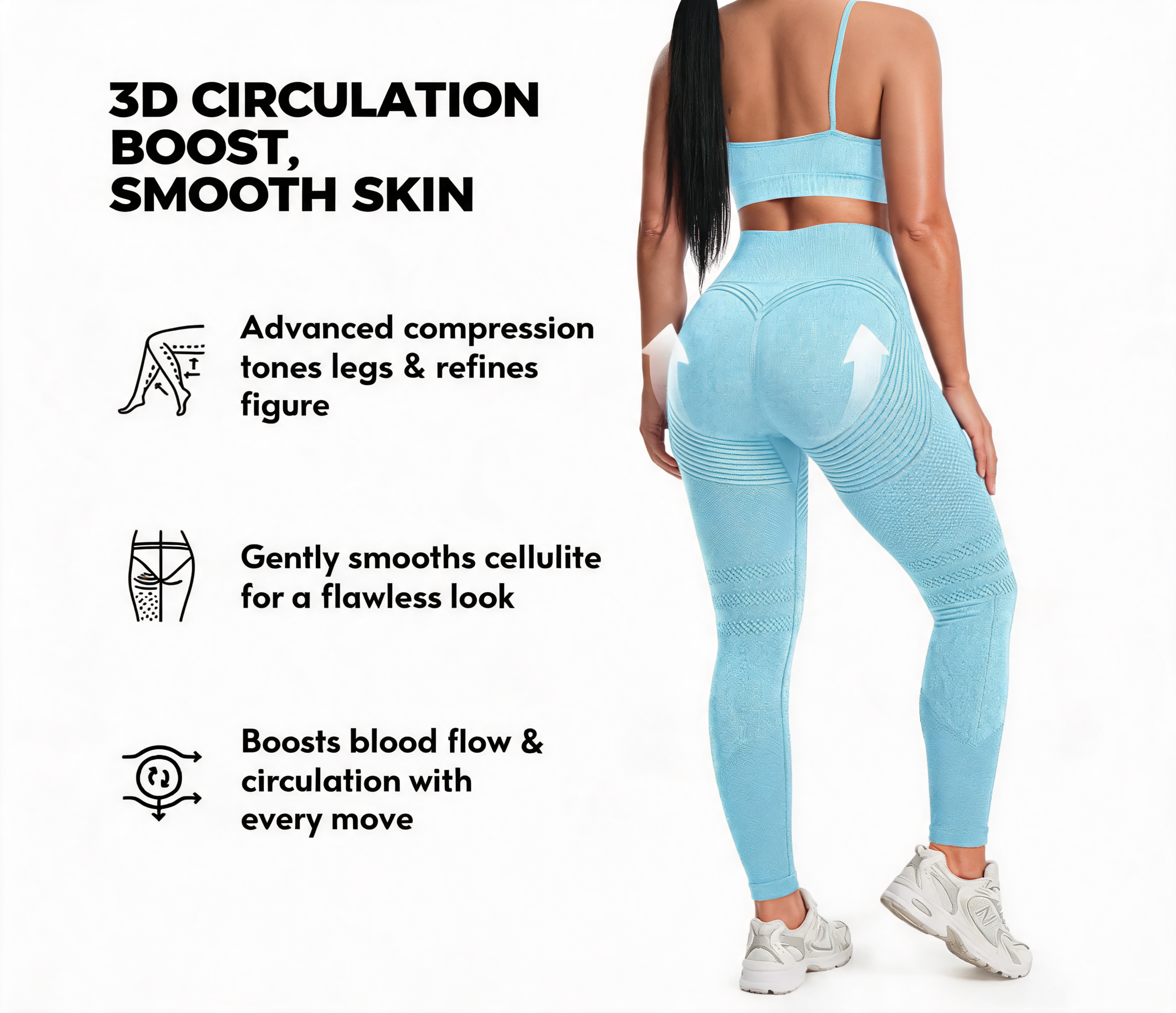 3D Circulation Boost High-Waist Anti-Cellulite Yoga Leggings