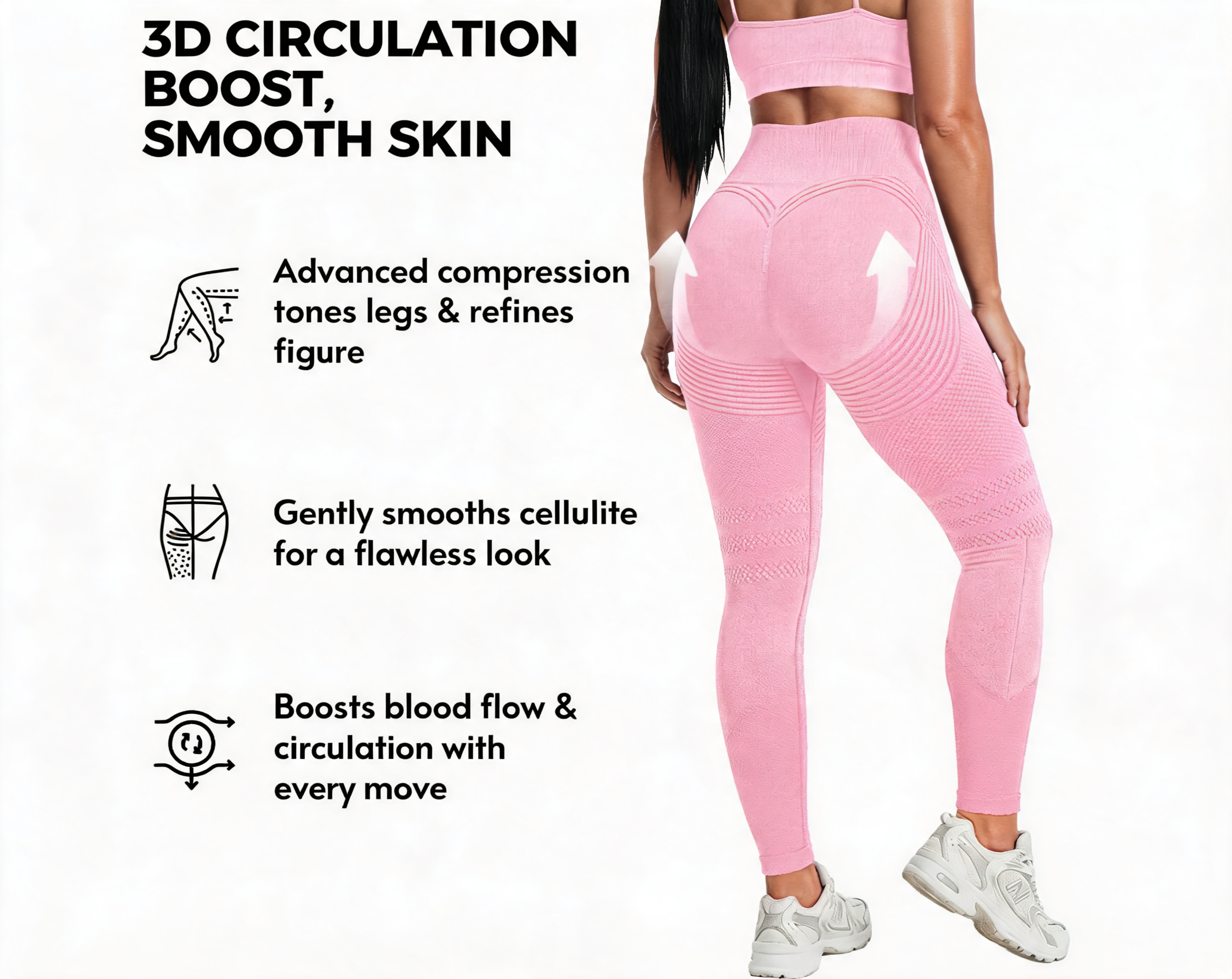 3D Circulation Boost High-Waist Anti-Cellulite Yoga Leggings
