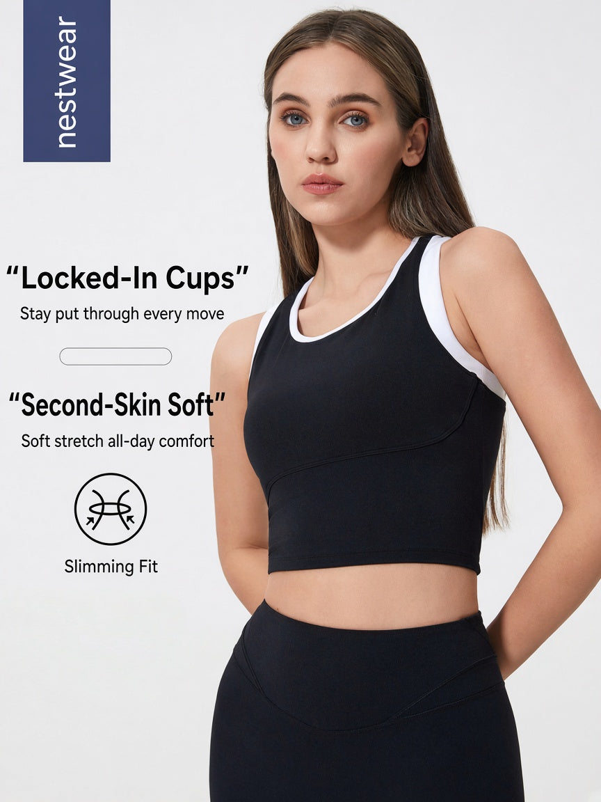 Contrast Racerback Sports Tank | nestwear