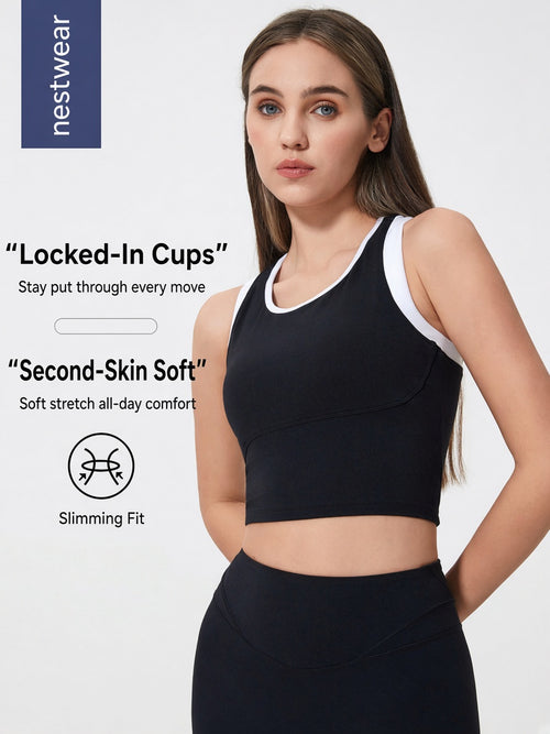 Contrast Racerback Sports Tank | nestwear