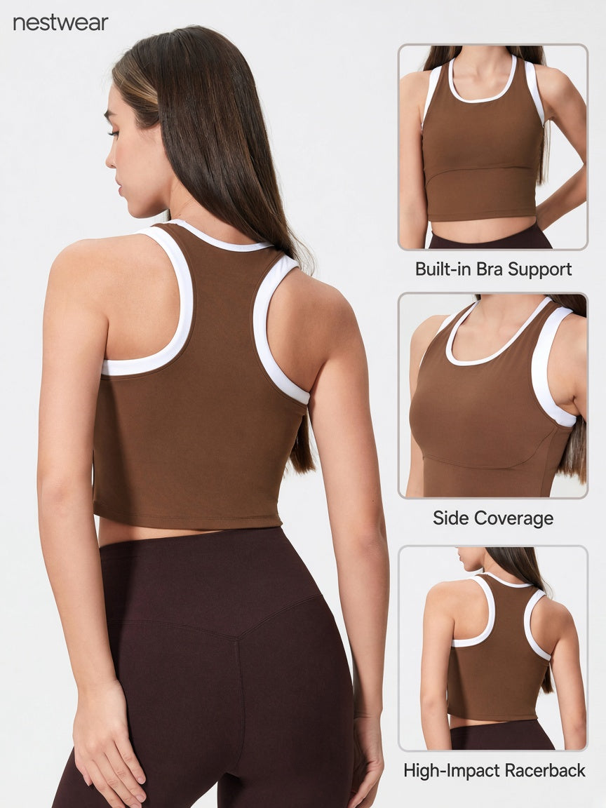 Contrast Racerback Sports Tank | nestwear