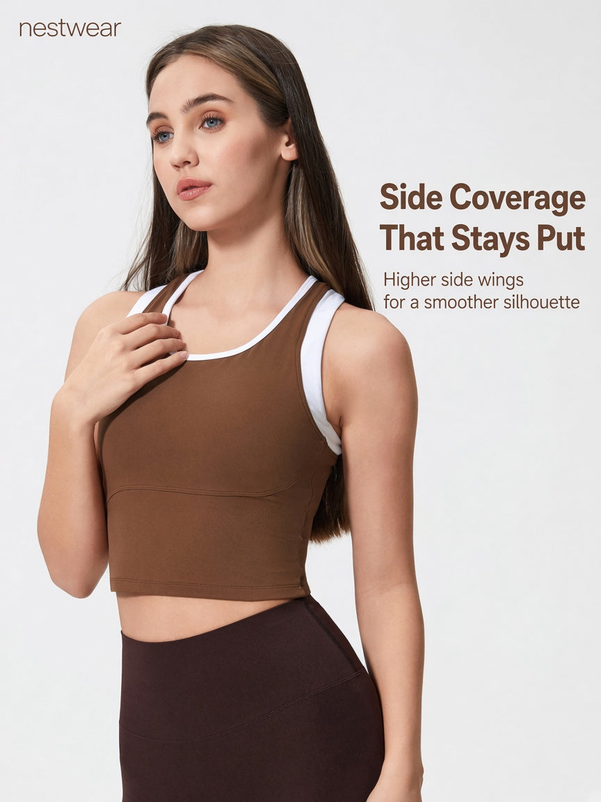 Contrast Racerback Sports Tank | nestwear