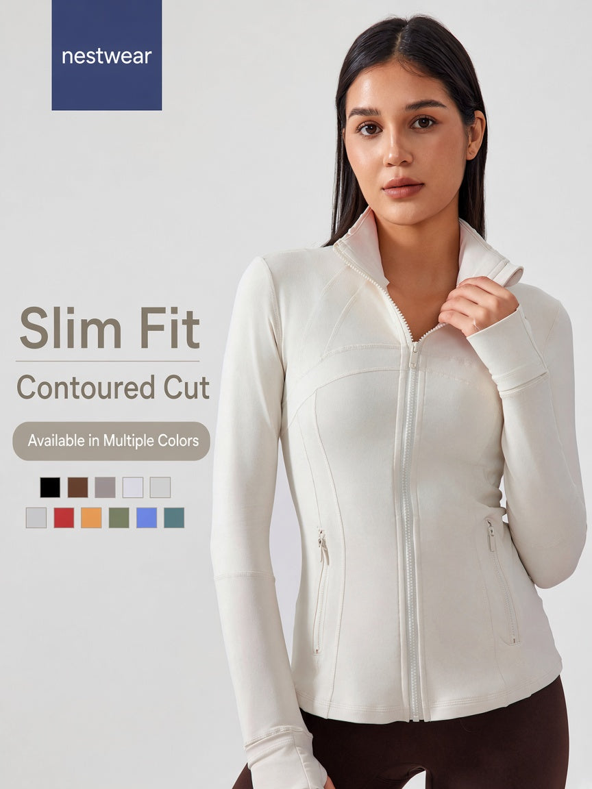 Slim-Fit Full-Zip Yoga Jacket | nestwear