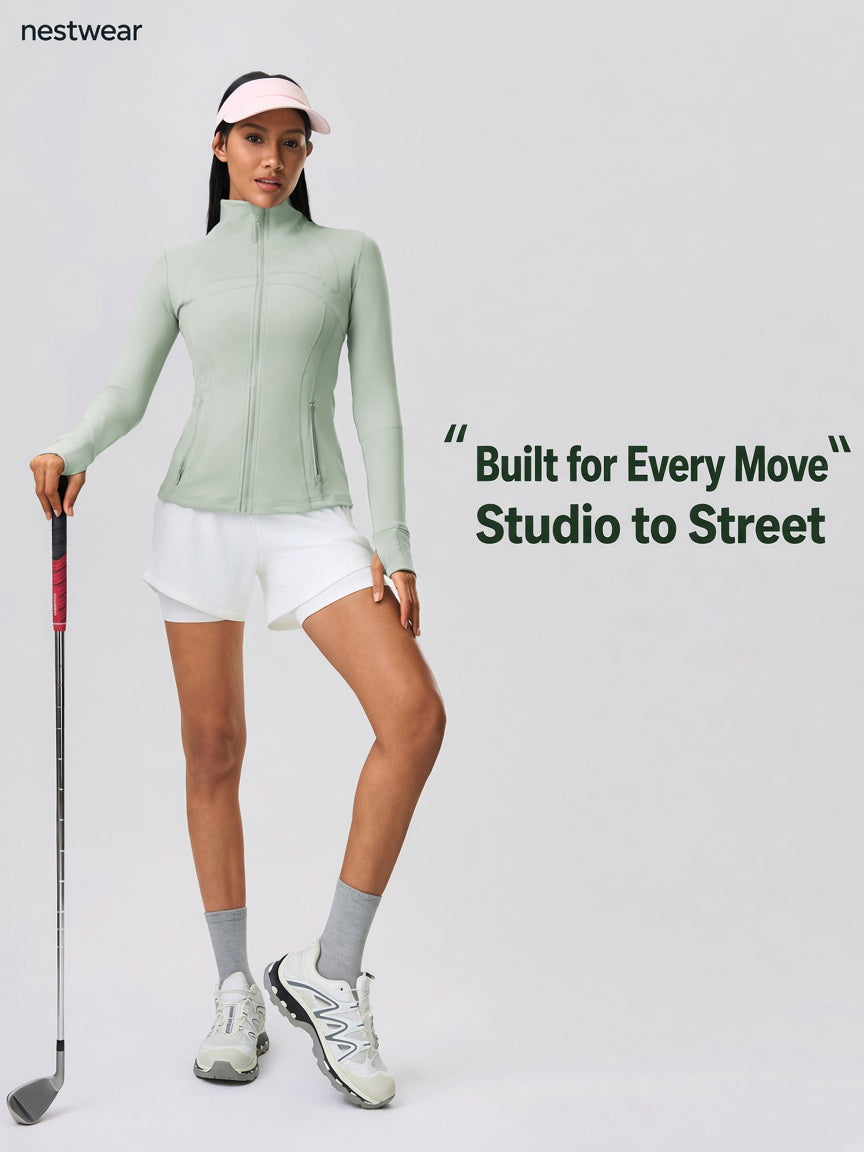 Slim-Fit Full-Zip Yoga Jacket | nestwear